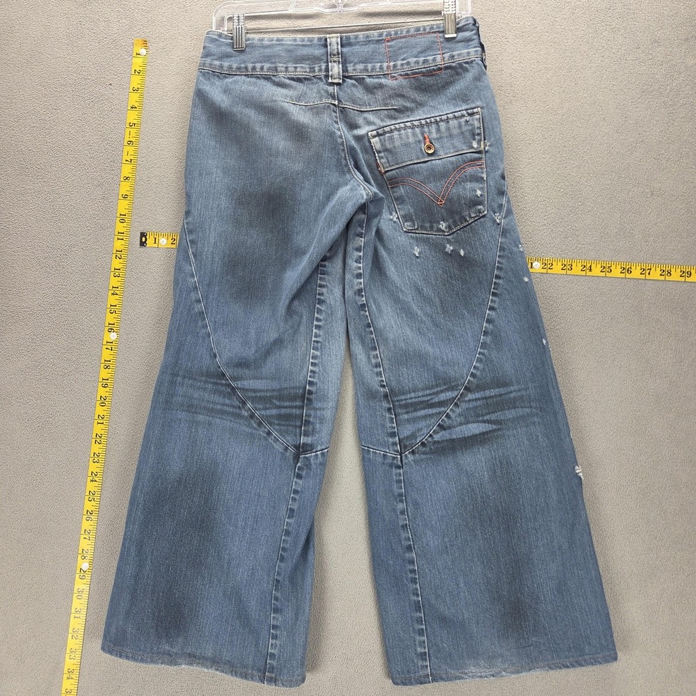 Vintage Levis Engineered Jeans Womens Blue Wide Leg Baggy One Pocket Fits 28x26